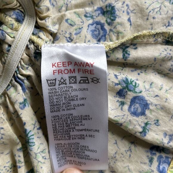 Urban Outfitters Floral Boho Crop Top 100% Cotton Size Small - Picture 9 of 9